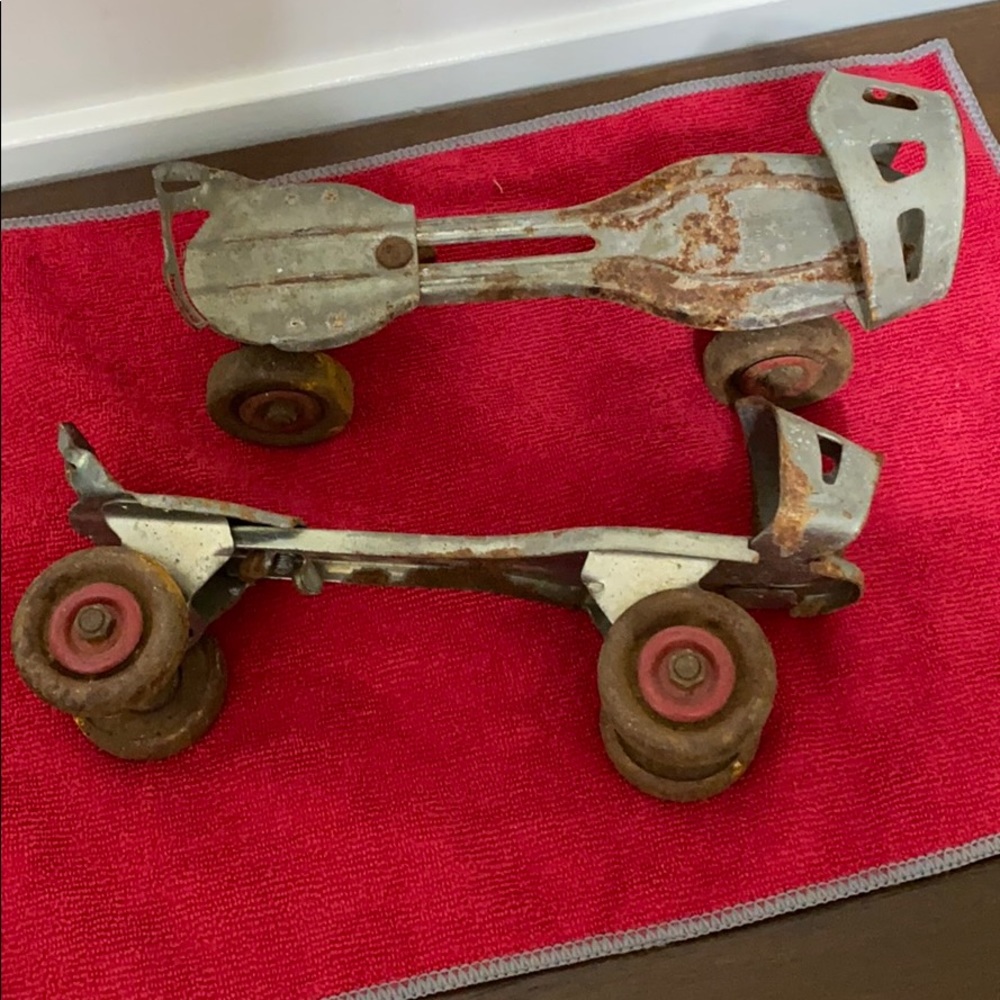 Vintage 50s or 60s Over the Shoe Roller Skates